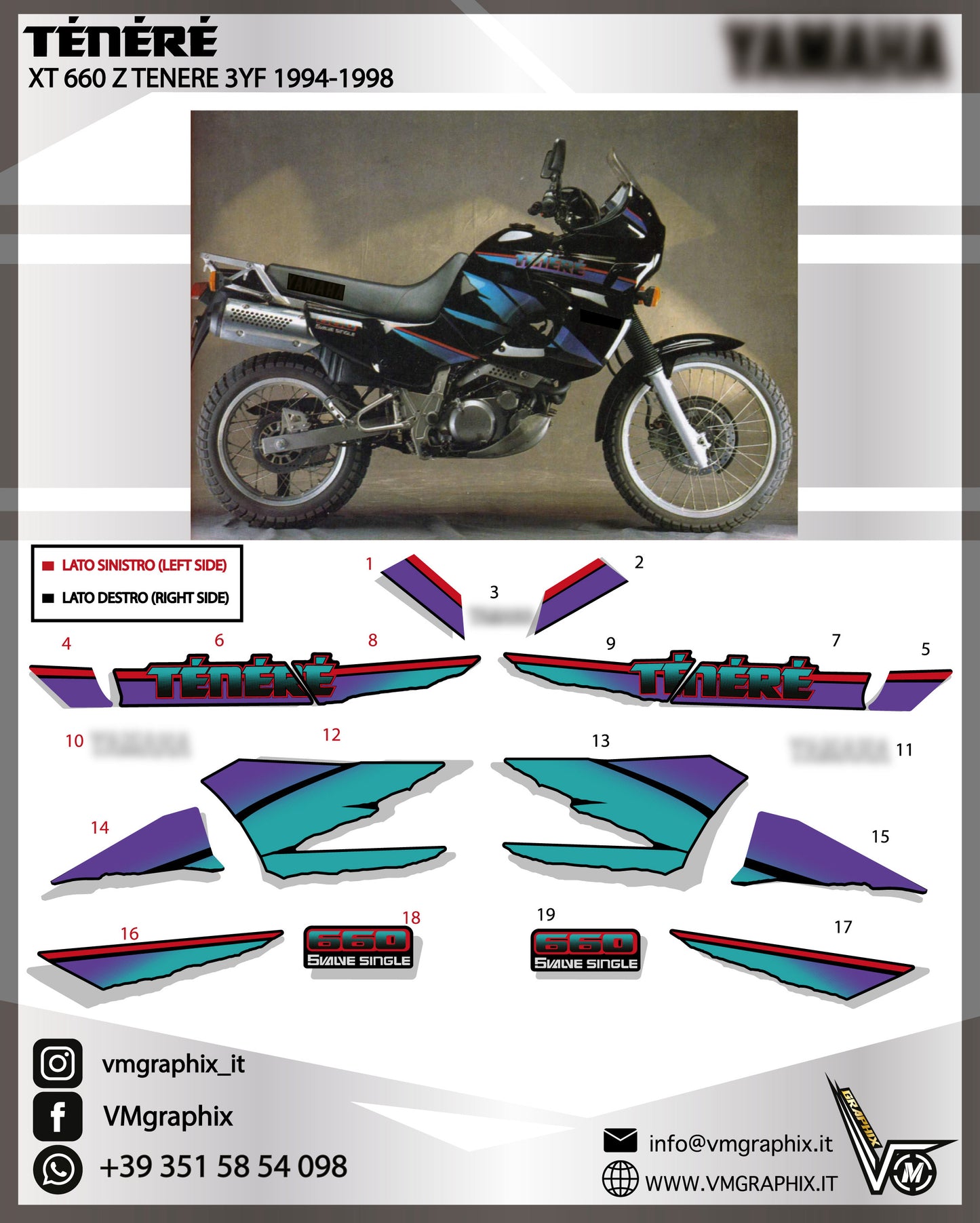 XTZ 660 TENERE 3YF 1994 - 98