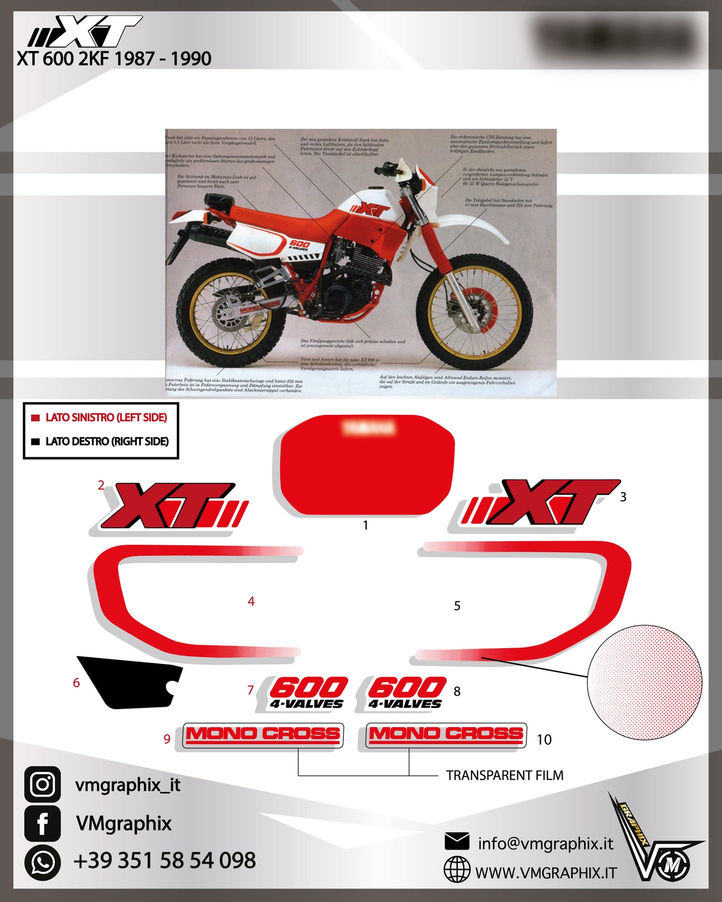 XT 600 2KF 1987 - 1990