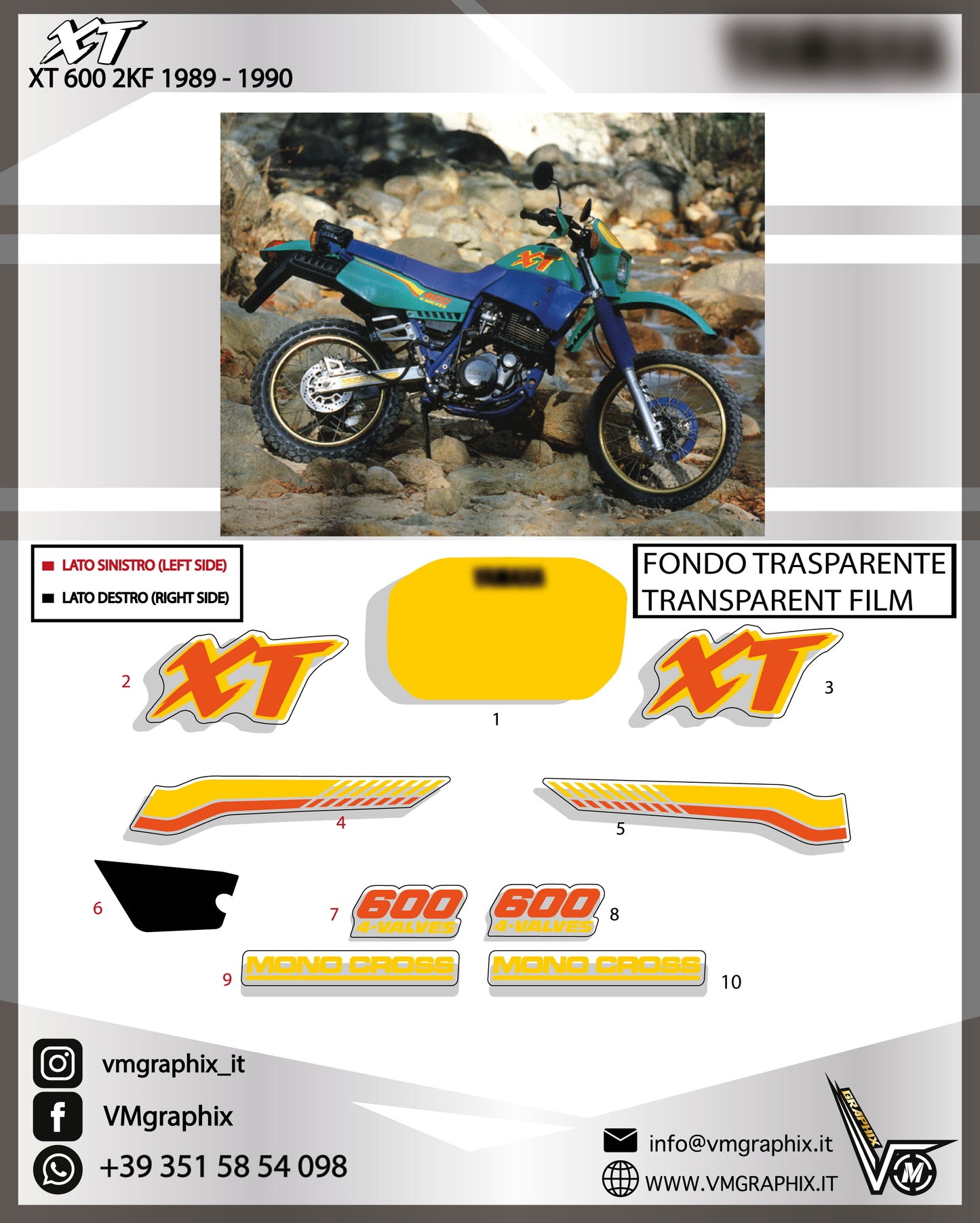 XT 600 2KF 1989 - 1990 VERDE