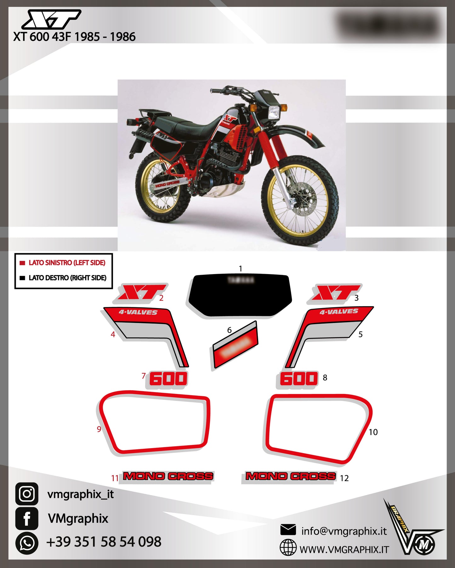 XT 600 43F 1985 - 1986