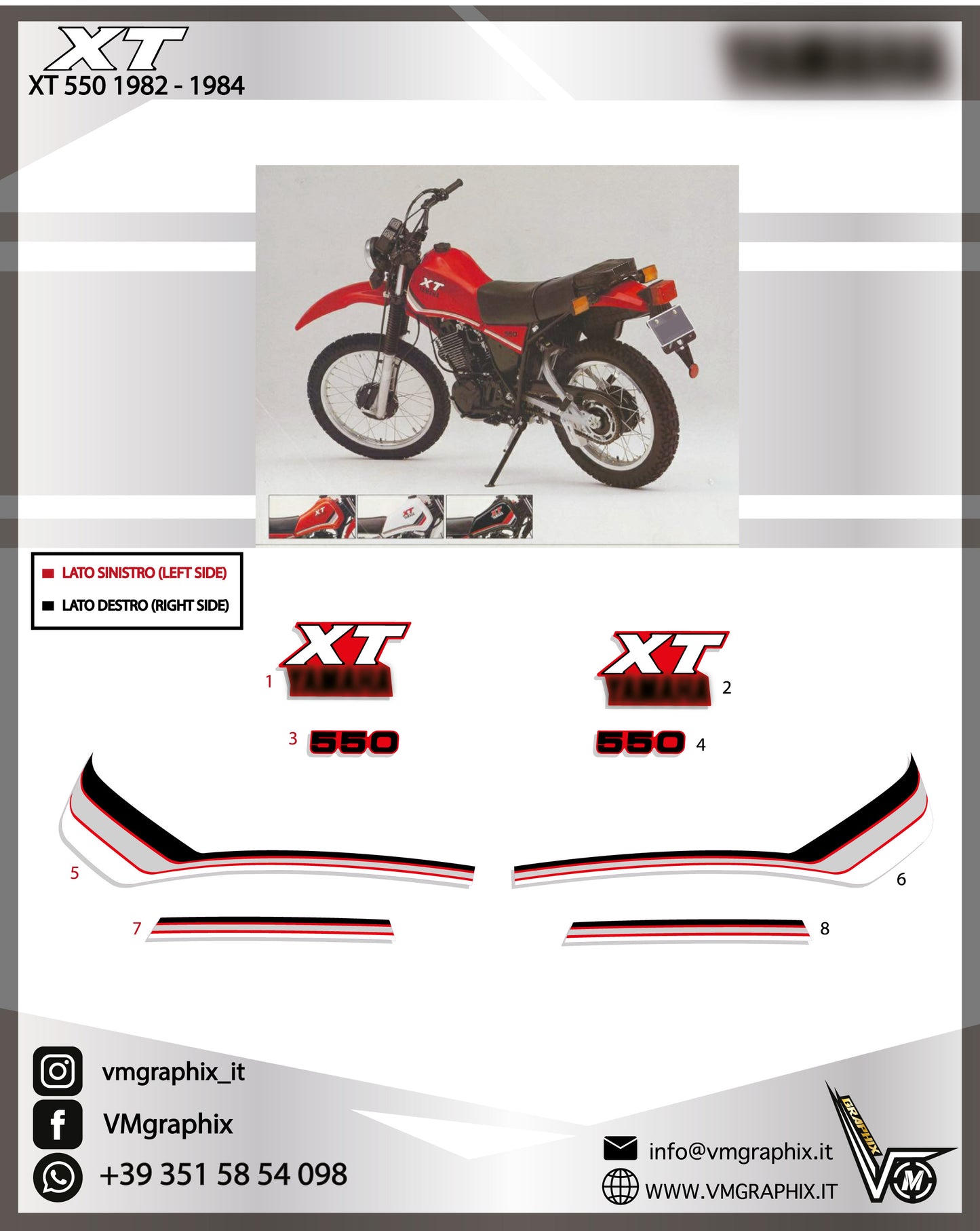 XT 550 1982 - 1984