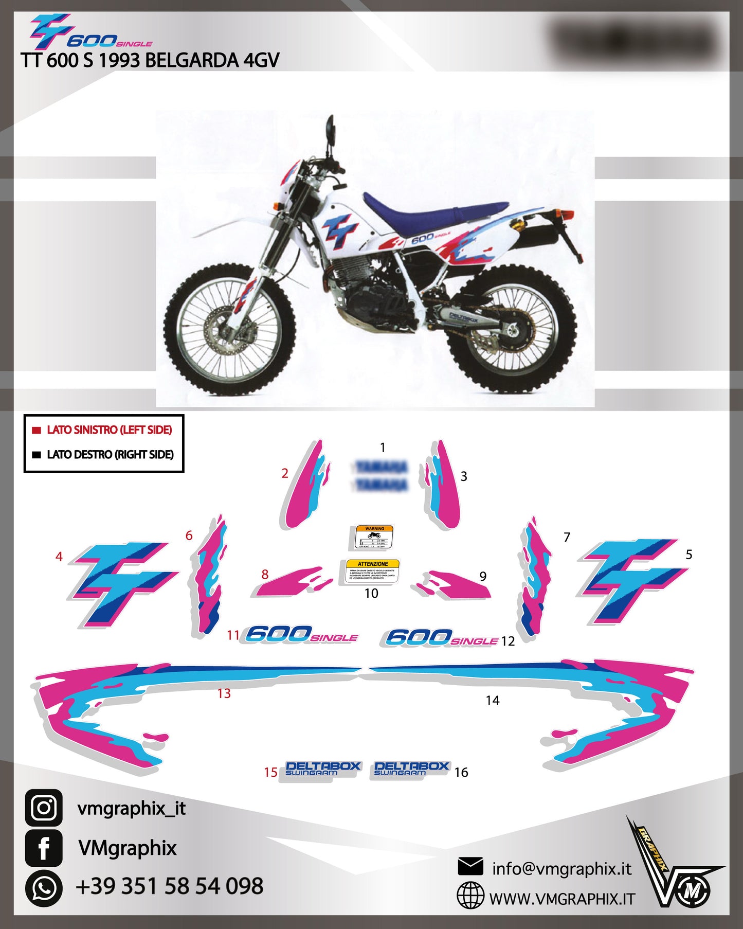 TT 600 S 1993 Belgarda 4gv