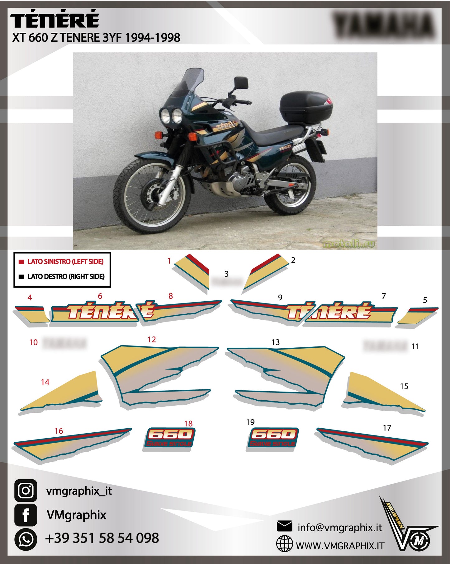 XTZ 660 TENERE 3YF 1994 - 98