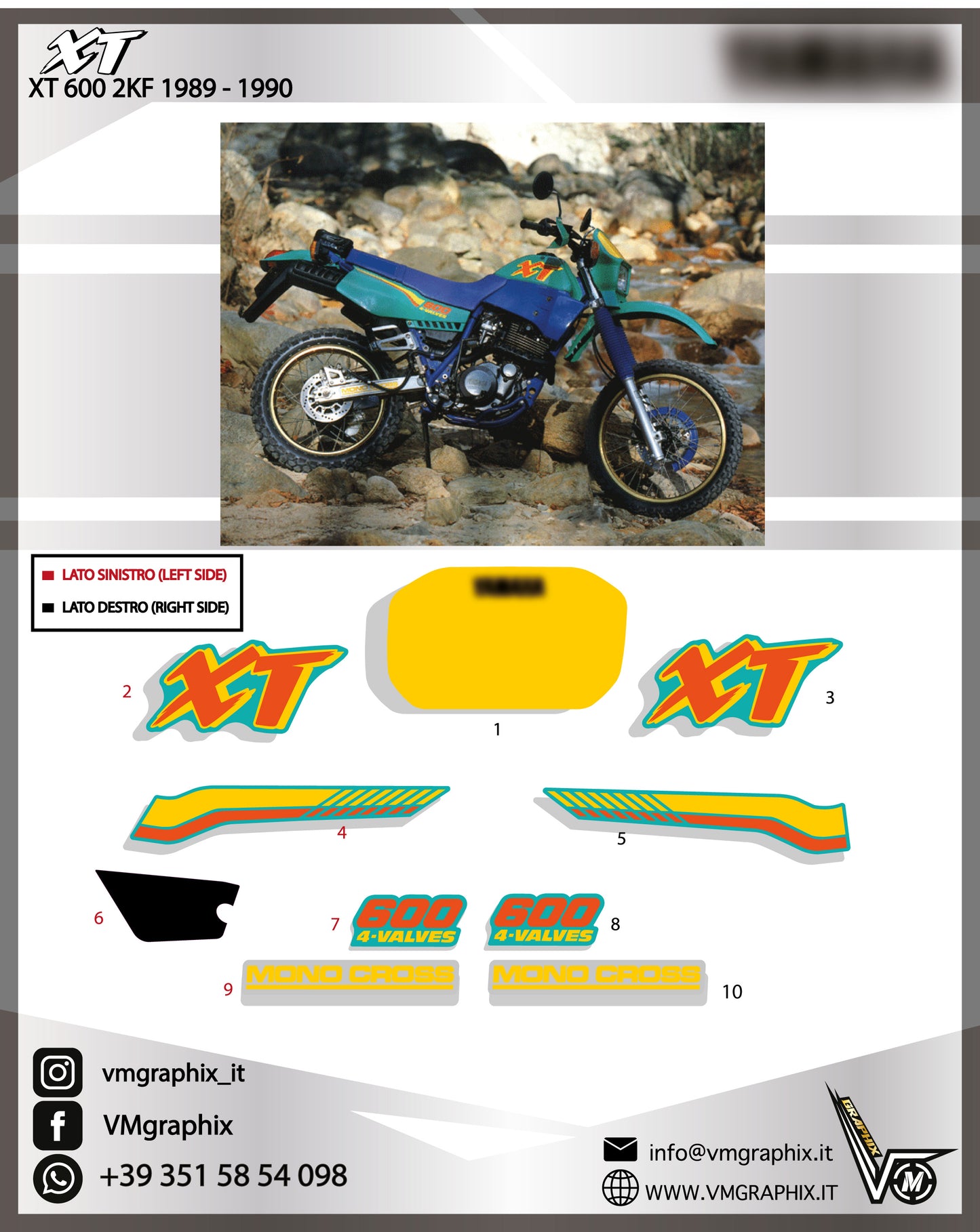 XT 600 2KF 1989 - 1990 VERDE