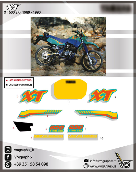 XT 600 2KF 1989 - 1990 VERDE