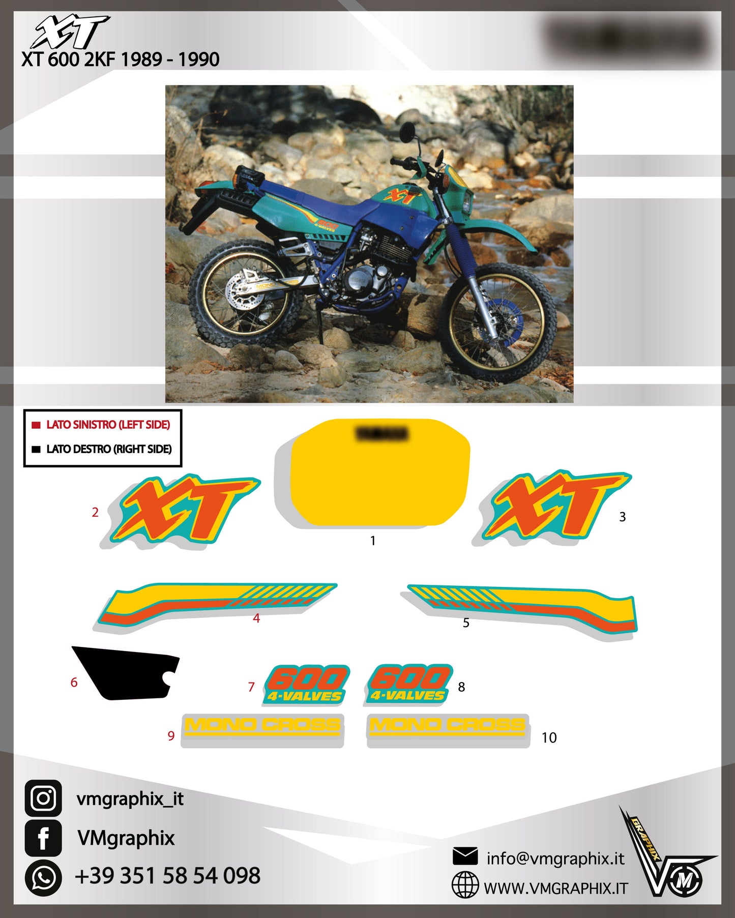 XT 600 2KF 1989 - 1990 VERDE