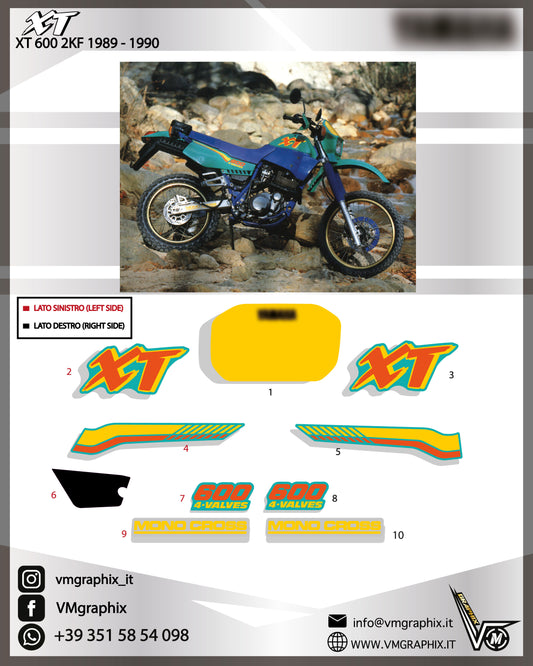 XT 600 2KF 1989 - 1990 VERDE