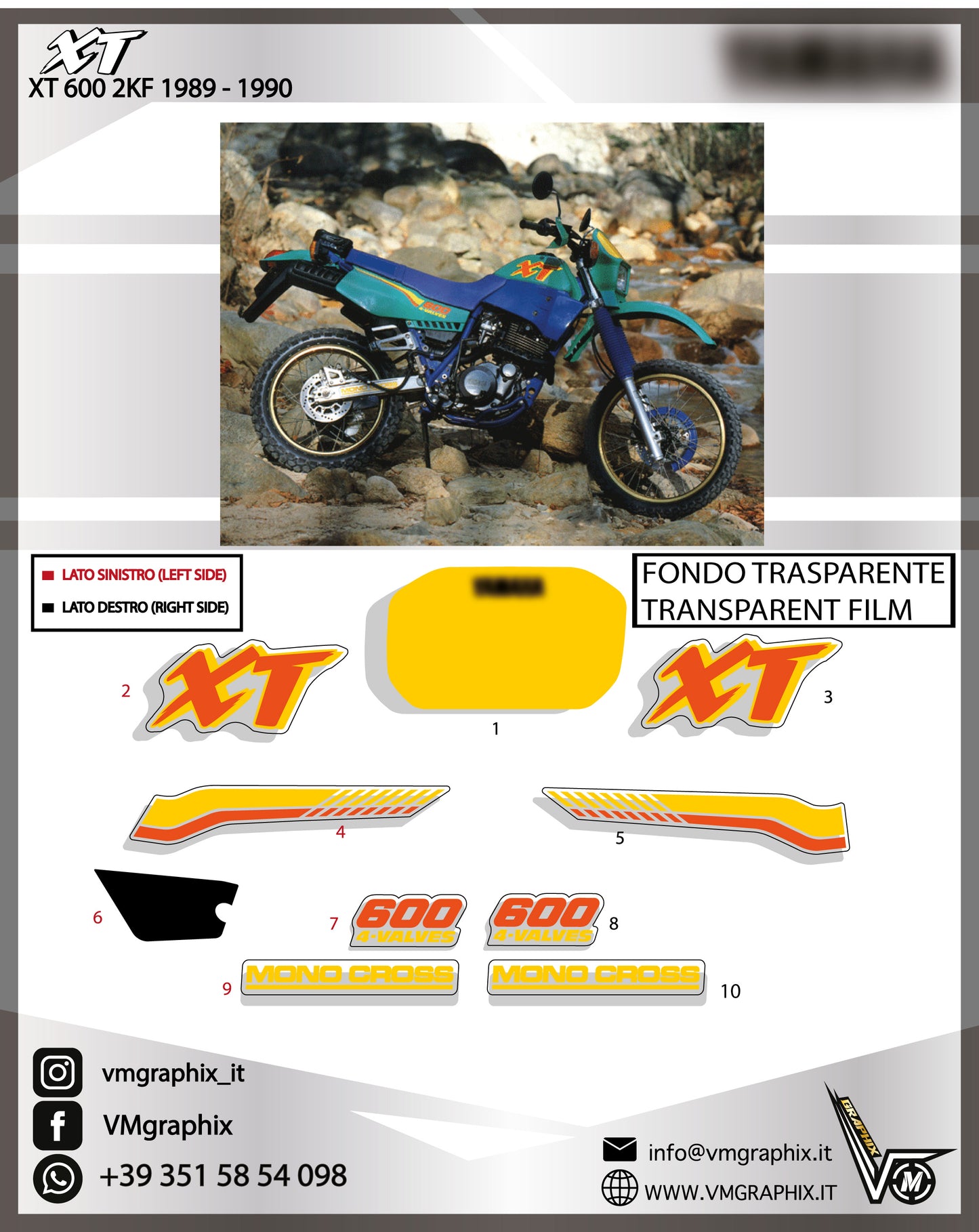 XT 600 2KF 1989 - 1990 VERDE