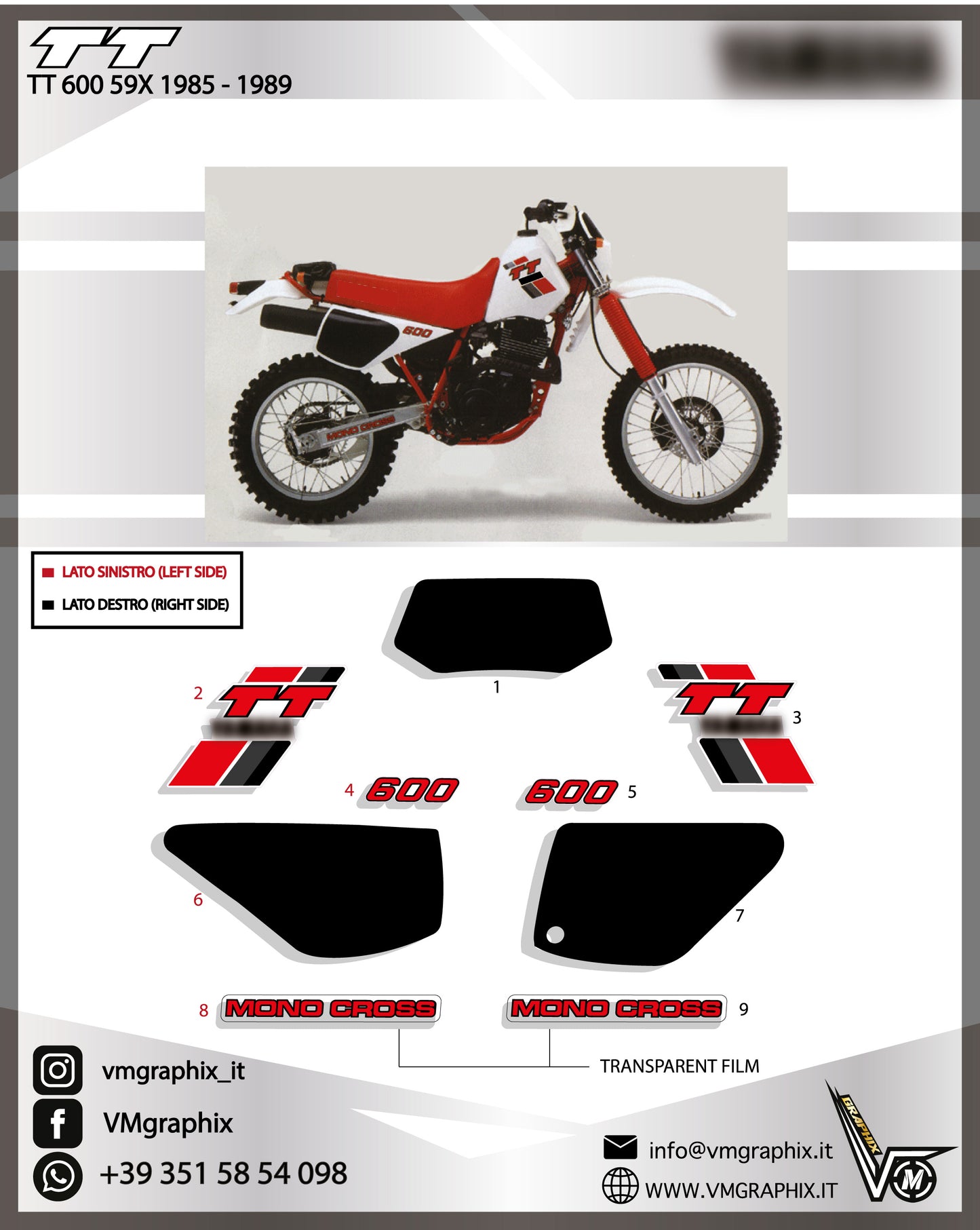 TT 600 59X 1985 - 1989