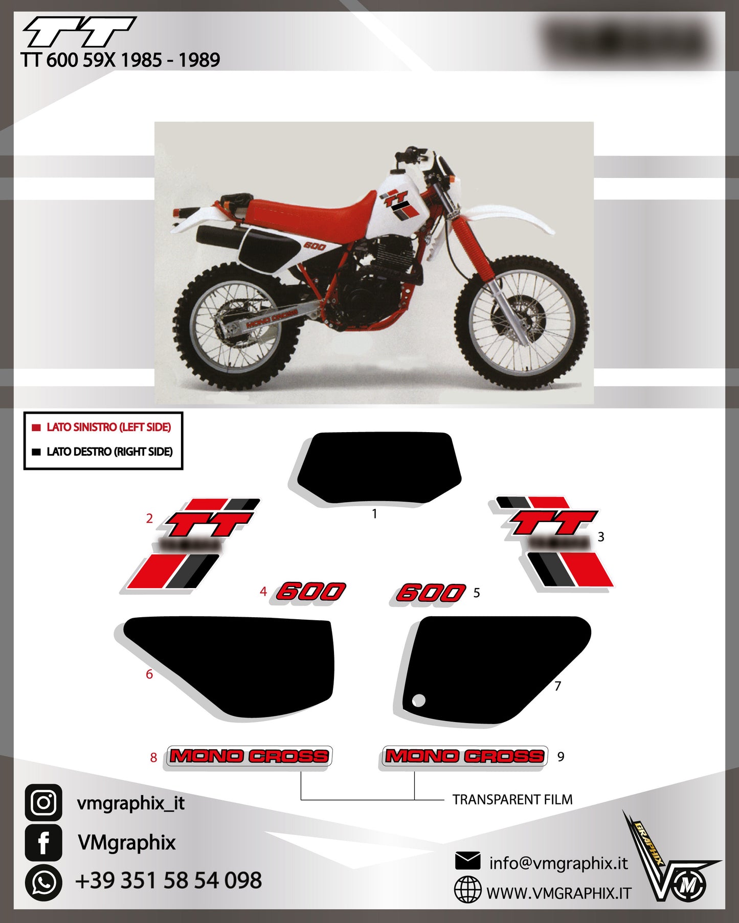 TT 600 59X 1985 - 1989
