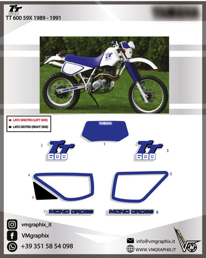 TT 600 59X BLUE 1989 - 1991